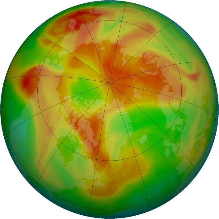 Arctic ozone map for 20 April 2009